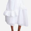 Skirts * | Cecilie Bahnsen Damara Ruffled Midi Skirt White