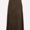 Skirts * | Max Mara Dancing Leather Midi Skirt Green