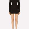 Dresses * | Dolce & Gabbana Mini Long-Sleeved Lace Dress Black