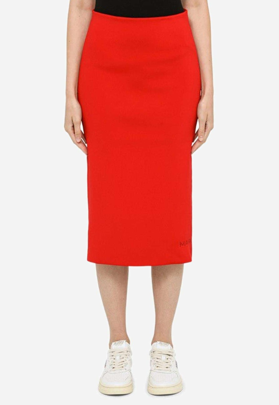 Skirts * | Marc Jacobs Jersey Pencil Skirt Red