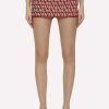 Shorts * | Valentino Iconographe Logo Mini Shorts Red