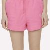 Shorts * | Ganni Logo Drawstring Shorts Pink