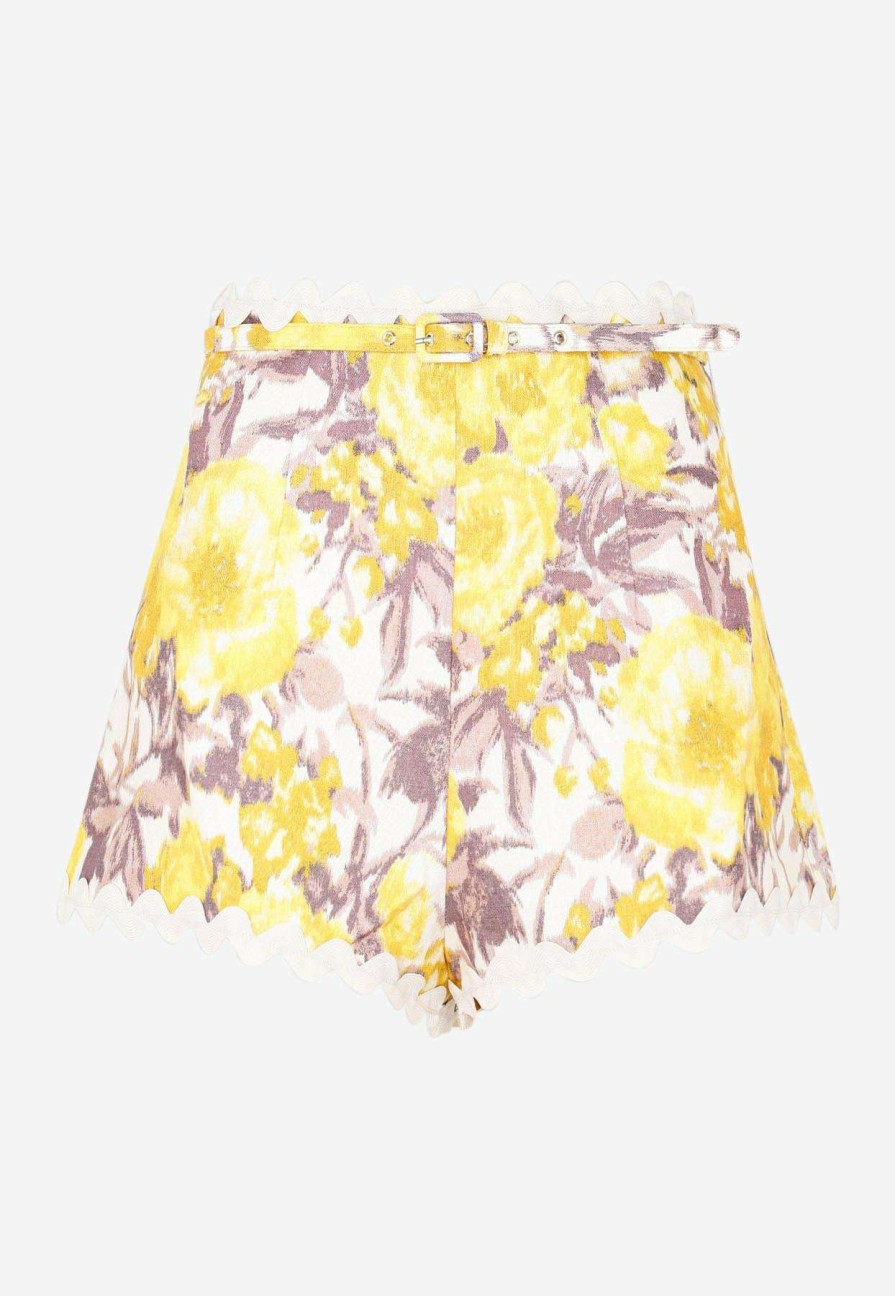 Shorts * | Zimmermann High Tide Ric Rac Printed Shorts Multicolor