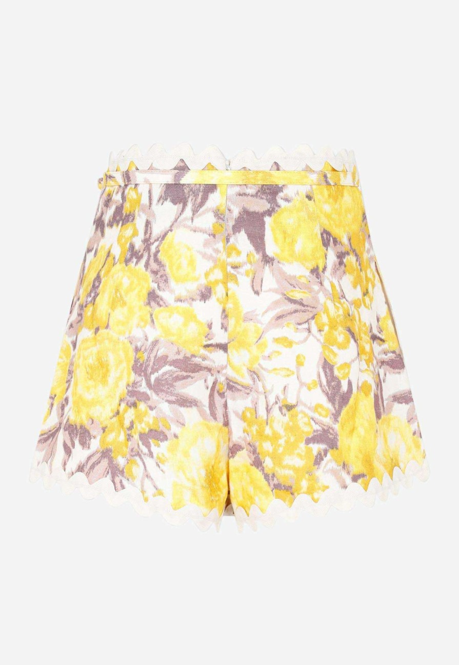 Shorts * | Zimmermann High Tide Ric Rac Printed Shorts Multicolor