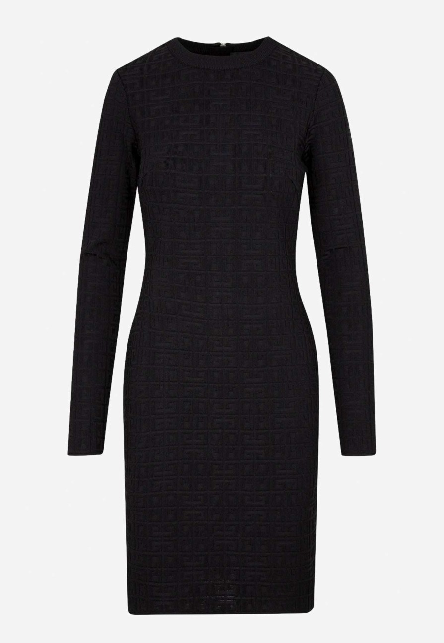 Dresses * | Givenchy 4G Jacquard Mini Dress Black