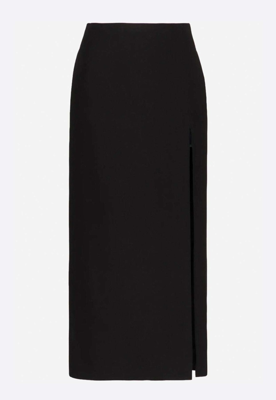 Skirts * | Valentino Cady Evolution Midi Skirt- Delivery In 3-4 Weeks Black