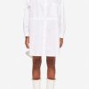 Dresses * | Mm6 Maison Margiela Long-Sleeved Cotton Shirt Dress White