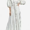 Dresses * | Acler Striped Stratford Maxi Dress White