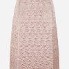 Skirts * | Maison Margiela Quilted Floral Pattern Midi Skirt Powder