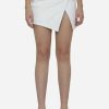 Skirts * | The Attico Cloe Mini Leather Skirt White