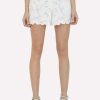 Shorts * | Self-Portrait Openwork Mini Shorts White