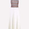 Dresses * | Chloe Crochet Knit Paneled Maxi Dress White