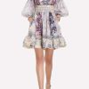 Dresses * | Zimmermann Celestial Lace Paneled Mini Dress Lilac