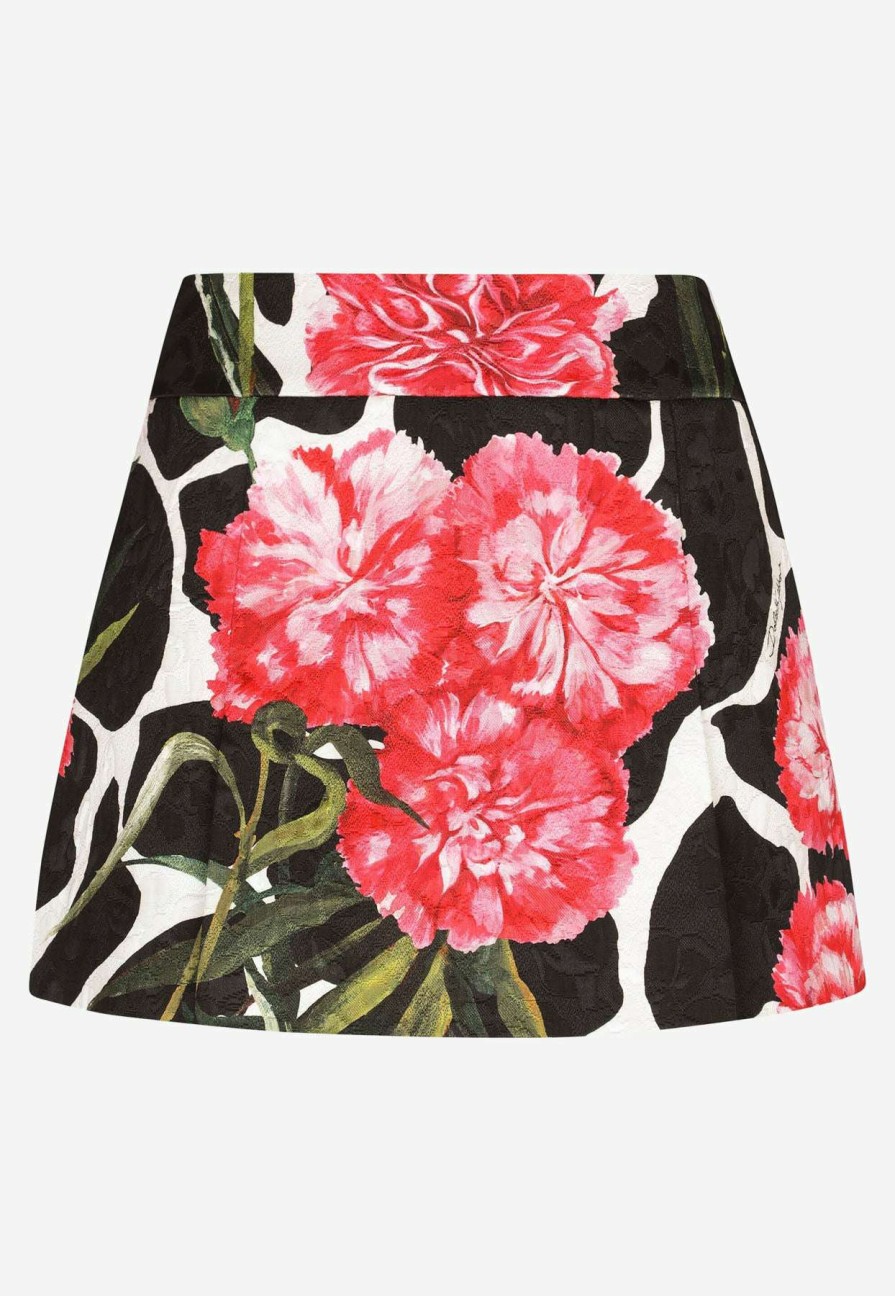 Skirts * | Dolce & Gabbana Floral Print Mini Skirt Multicolor