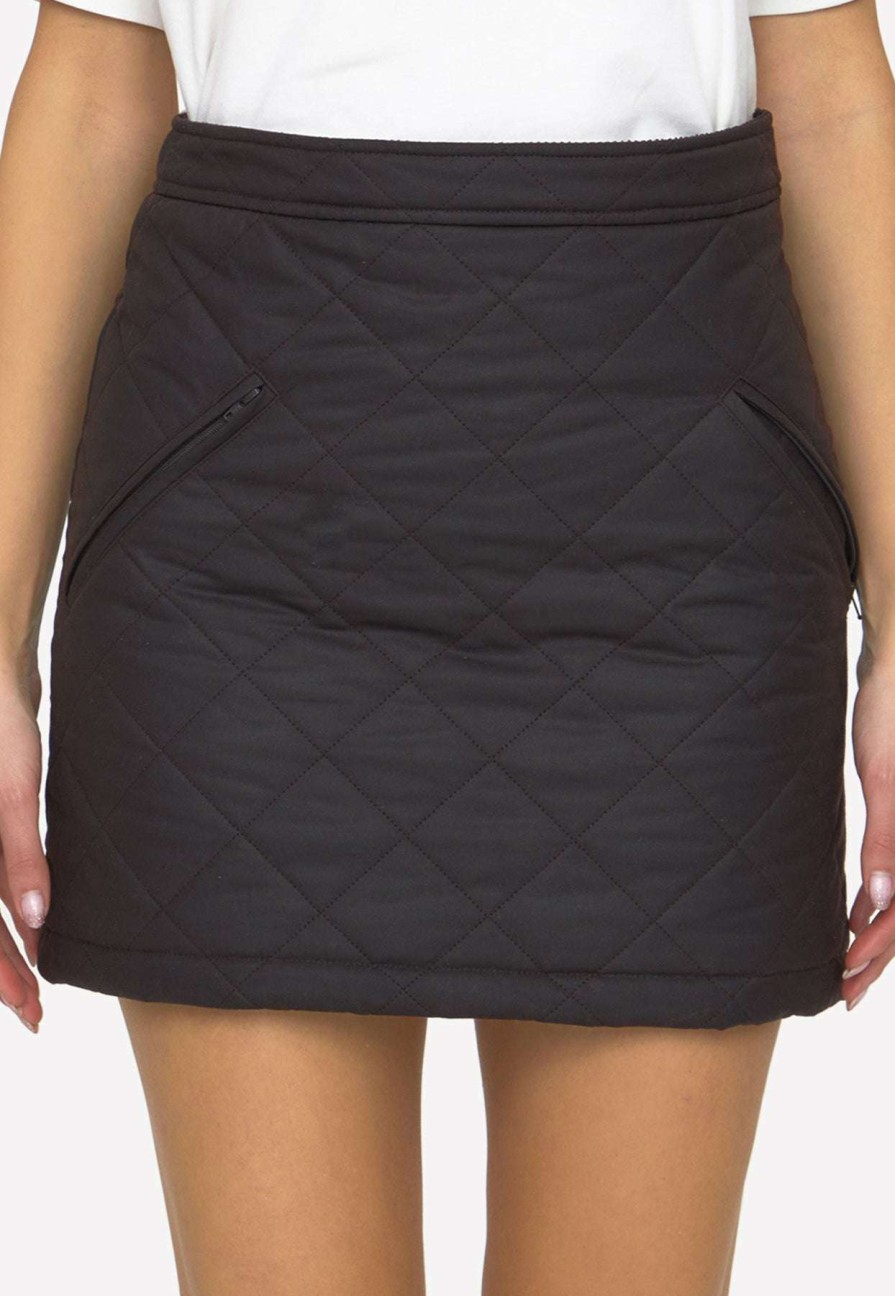 Skirts * | Burberry Quilted Mini Skirt Brown