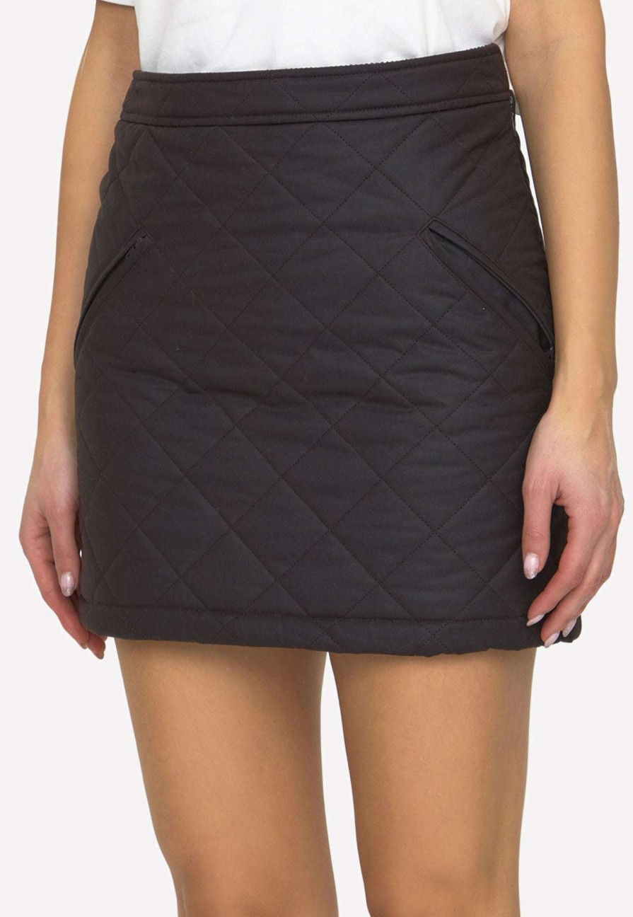 Skirts * | Burberry Quilted Mini Skirt Brown