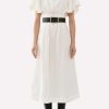 Dresses * | Chloe Wing-Sleeved Midi Dress White