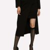 Skirts * | Dolce & Gabbana High-Waist Asymmetric Midi Skirt Black