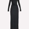 Evening * | Tom Ford Twisted Drape Column Gown Black