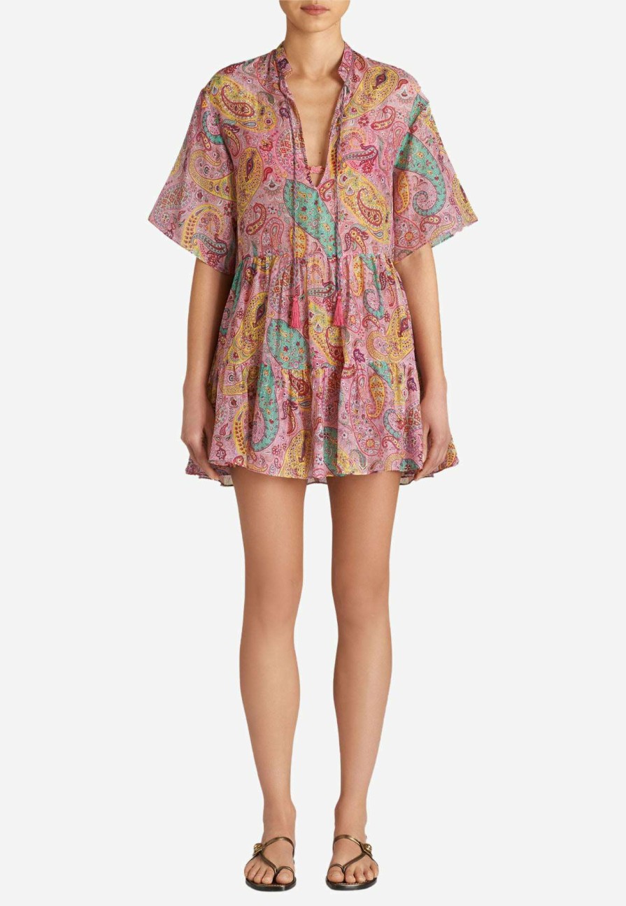 Dresses * | Etro Paisley Print Mini Dress Pink